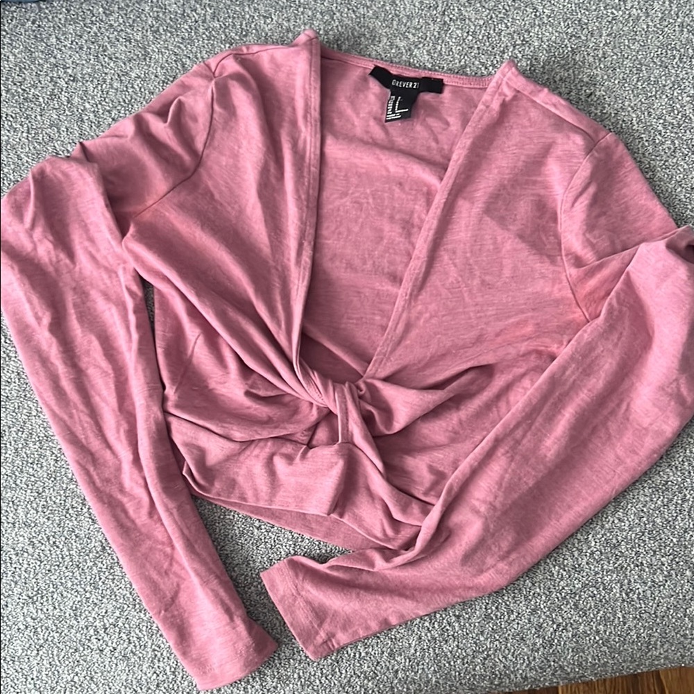 Forever 21 Pink Twist Front Top